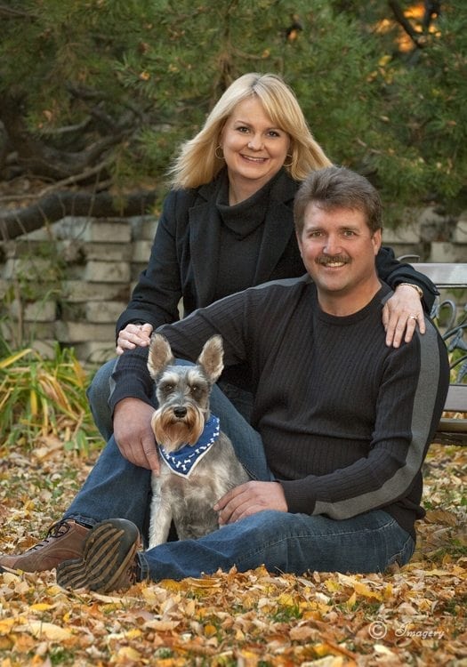 Professional Photo of Couple with Dog